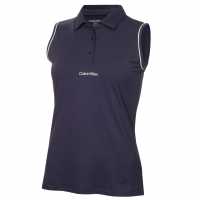 Блуза С Яка Calvin Klein Golf Women's Sleeveless Performance Polo Shirt Navy 