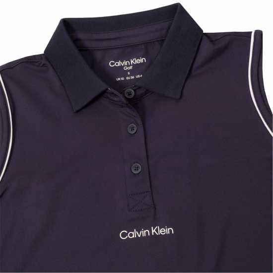 Блуза С Яка Calvin Klein Golf Women's Sleeveless Performance Polo Shirt Navy 