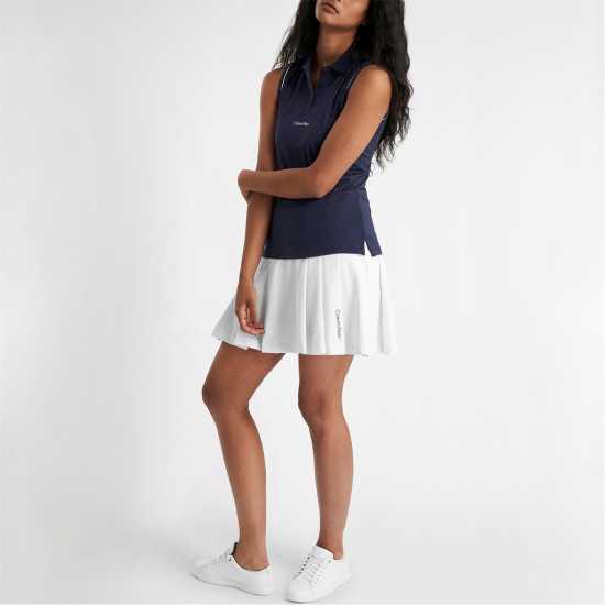Блуза С Яка Calvin Klein Golf Women's Sleeveless Performance Polo Shirt Navy 