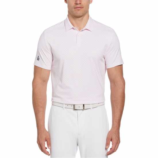 Original Penguin Golf Retro Geo Print Sn99 Розово сладоледено Дрехи за голф