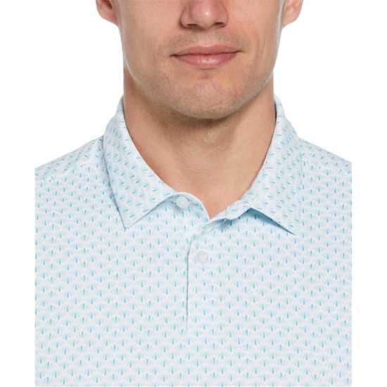Original Penguin Golf Retro Geo Print Sn99 Тъмно тюркоазен Дрехи за голф