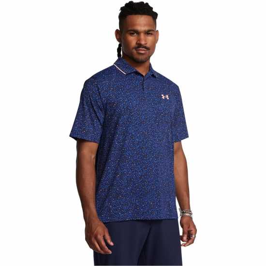 Under Armour Блуза С Яка Men's Iso Chill Short-Sleeve Performance Polo Shirt Синьо 