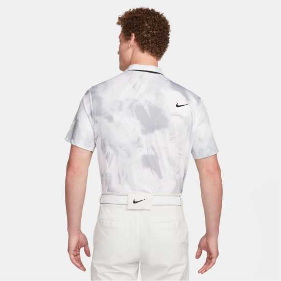 Tour Men's Dri-fit Golf Polo White/Black Мъжко облекло за едри хора