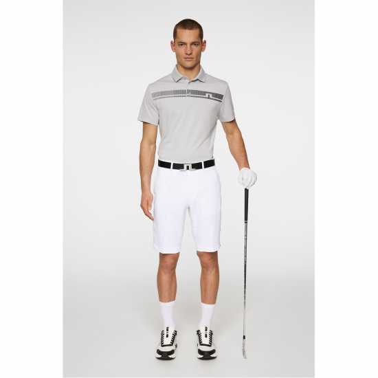 J Lindeberg Golf Klas Polo Sn53 Lt Grey Melange Дрехи за голф