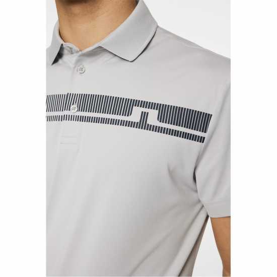 J Lindeberg Golf Klas Polo Sn53 Lt Grey Melange Дрехи за голф