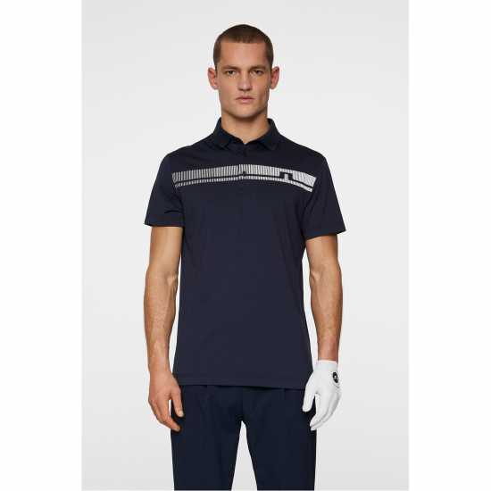 J Lindeberg Golf Klas Polo Sn53 JL Navy Дрехи за голф