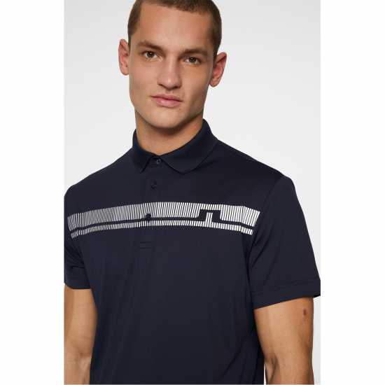 J Lindeberg Golf Klas Polo Sn53 JL Navy Дрехи за голф