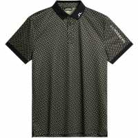 J Lindeberg Golf Tour Tech Polo Sn53 Tour Geo Olive Дрехи за голф
