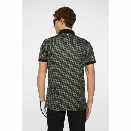 J Lindeberg Golf Tour Tech Polo Sn53 Tour Geo Olive Дрехи за голф