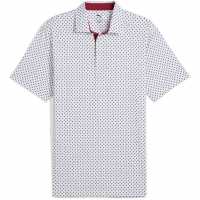Puma Блуза С Яка Men's Burgh Polo Short Sleeve Performance Polo Shirt White/Navy 