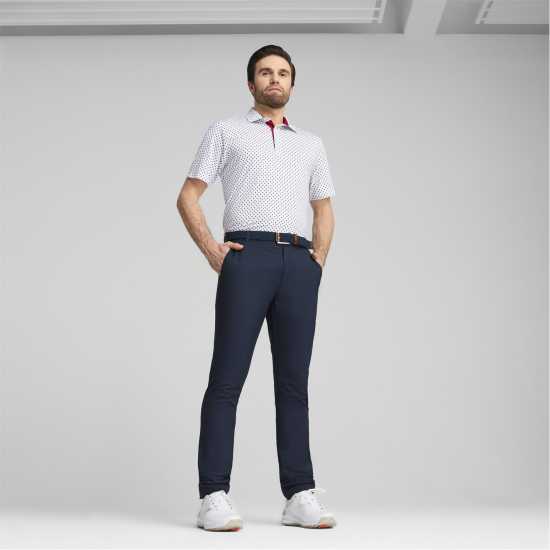Puma Блуза С Яка Men's Burgh Polo Short Sleeve Performance Polo Shirt White/Navy 