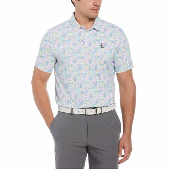 Original Penguin Golf Alovr Novelty  Sn99 Ярко бяло Дрехи за голф