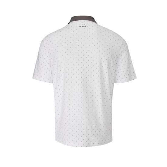 Блуза С Яка Farah Golf Polo Shirt White/Drk Shadw Мъжки тениски с яка