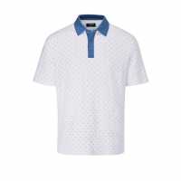 Блуза С Яка Farah Golf Polo Shirt L Blue/D Blue Мъжки тениски с яка