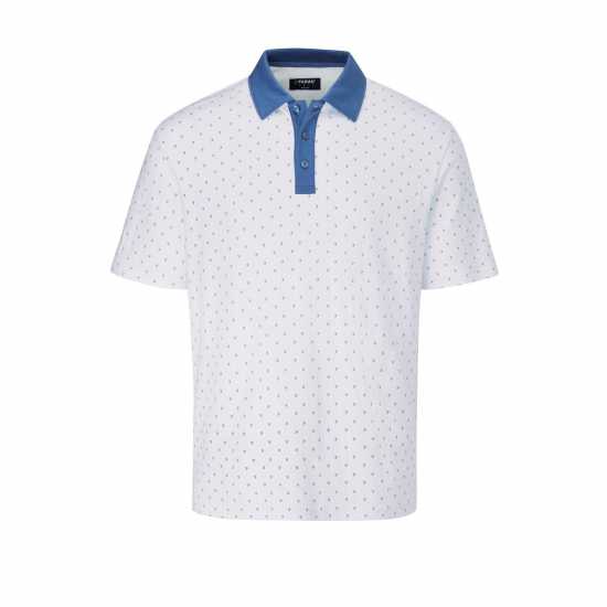 Блуза С Яка Farah Golf Polo Shirt L Blue/D Blue Мъжки тениски с яка
