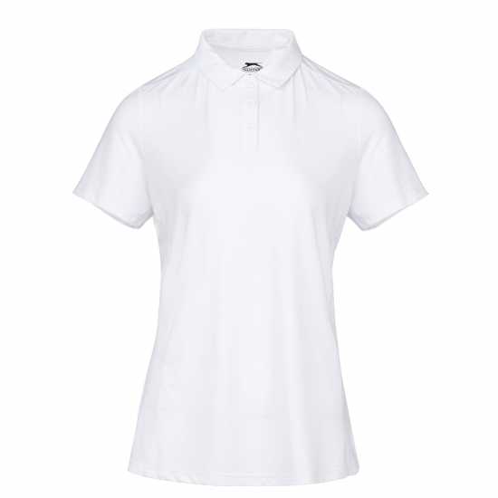 Slazenger Блуза С Яка Plain Golf Polo Shirt Womens Бяло Боулинг