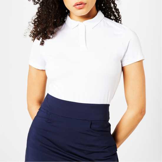 Slazenger Блуза С Яка Plain Polo Shirt Womens White Дамски тениски с яка