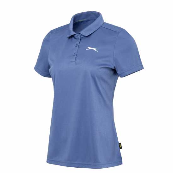 Slazenger Блуза С Яка Plain Polo Shirt Womens Light Blue Дамски тениски с яка