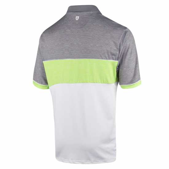 Блуза С Яка Island Green Golf Colour Block Polo Shirt  Mens White Мъжки тениски с яка