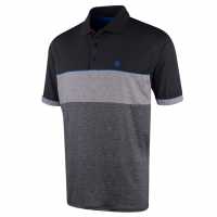 Блуза С Яка Island Green Golf Colour Block Polo Shirt  Mens Charcoal Мъжки тениски с яка