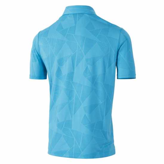 Плетена Блуза Поло Island Green Jacquard Knitted Polo Shirt Търкоаз Голф горнища за мъже