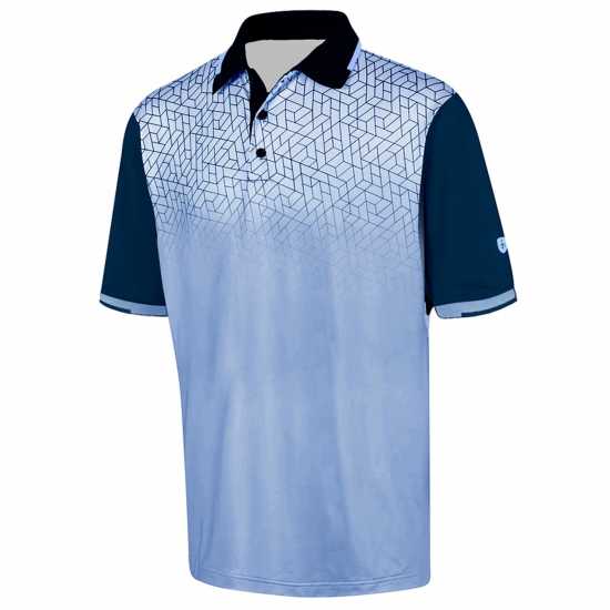 Детска Блуза С Яка Island Green Golf  Geometric Grade Polo Shirt Juniors Navy / Aqua Детски тениски тип поло