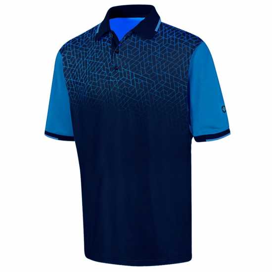 Детска Блуза С Яка Island Green Golf  Geometric Grade Polo Shirt Juniors Sky / Navy Детски тениски тип поло