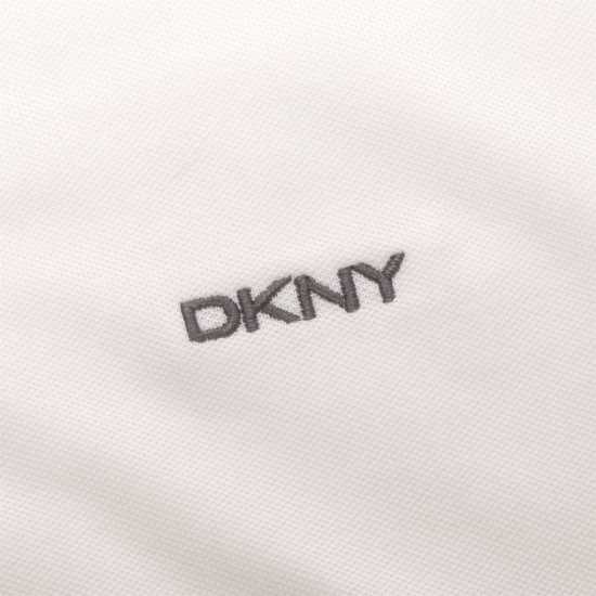 Dkny Golf Bronx Pique Polo White Мъжко облекло за едри хора