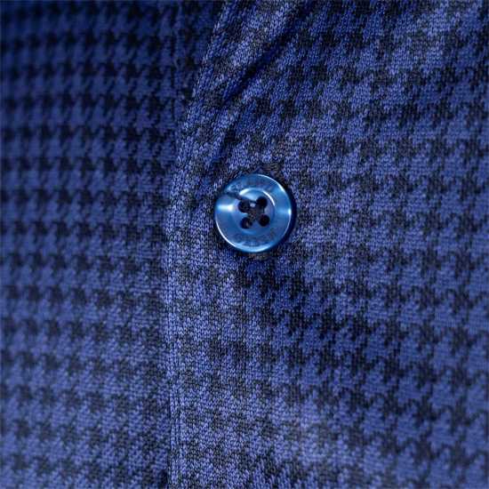 Блуза С Яка Island Green Golf Dog Tooth Check Print Polo Shirt Mens violet Мъжко облекло за едри хора