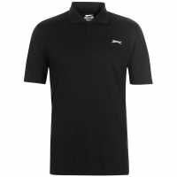 Slazenger Check Golf Polo Mens Black Мъжко облекло за едри хора