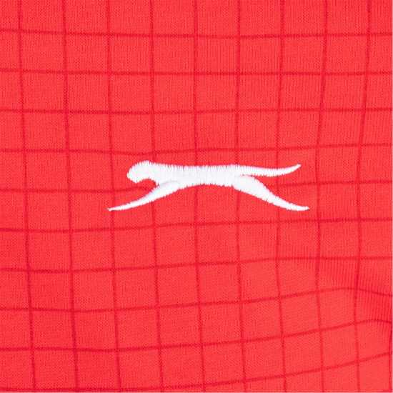 Sale Slazenger Check Golf Polo Mens Червено Боулинг