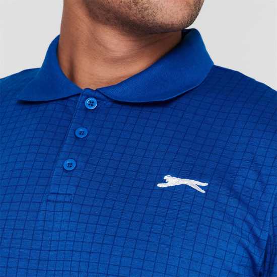 Боулинг Slazenger Check Golf Polo Mens Морска синьо Slazenger Check Golf Polo Mens Морска синьо Боулинг