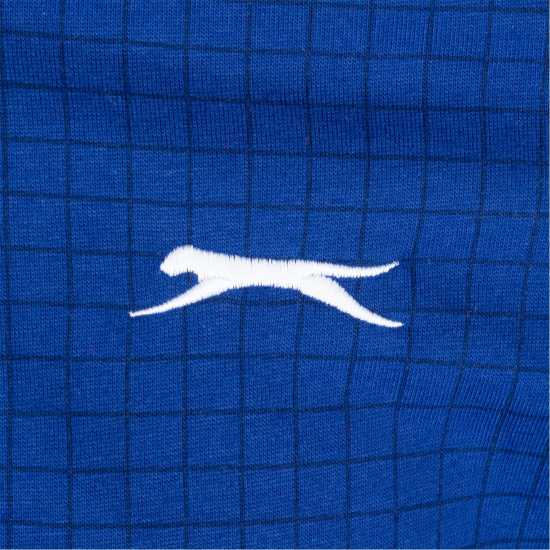 Slazenger Check Golf Polo Mens Кралско синьо Боулинг