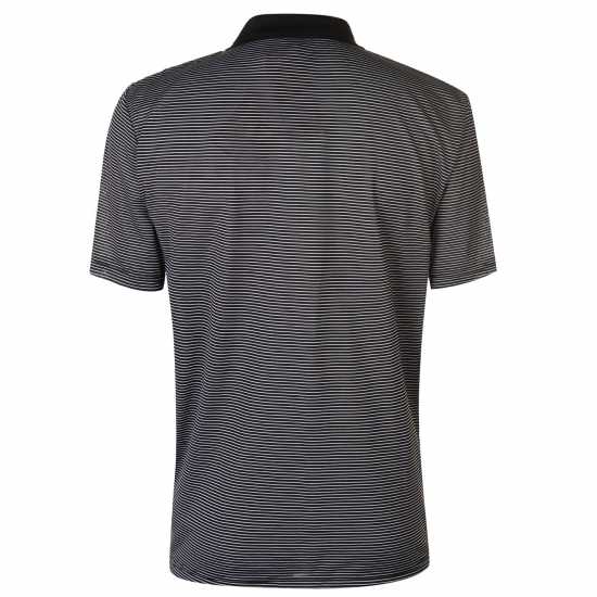 Slazenger Мъжка Блуза С Яка Micro Stripe Golf Polo Shirt Mens Черно Дрехи за голф