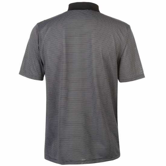 Slazenger Мъжка Блуза С Яка Micro Stripe Golf Polo Shirt Mens Black Мъжко облекло за едри хора