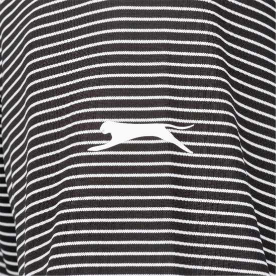 Slazenger Мъжка Блуза С Яка Micro Stripe Golf Polo Shirt Mens Black Мъжко облекло за едри хора