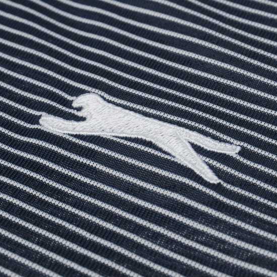 Slazenger Мъжка Блуза С Яка Micro Stripe Golf Polo Shirt Mens Морска синьо Дрехи за голф