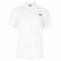 Slazenger Мъжка Блуза С Яка Golf Solid Polo Shirt Mens White Мъжко облекло за едри хора