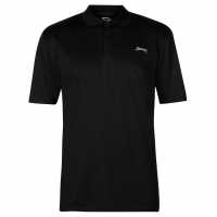 Slazenger Мъжка Блуза С Яка Golf Solid Polo Shirt Mens Black Мъжко облекло за едри хора