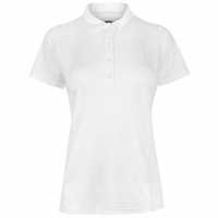 Slazenger Дамска Блуза С Яка Plain Polo Shirt Ladies White Дамски тениски с яка