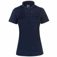Slazenger Дамска Блуза С Яка Plain Polo Shirt Ladies Navy Дамски тениски с яка