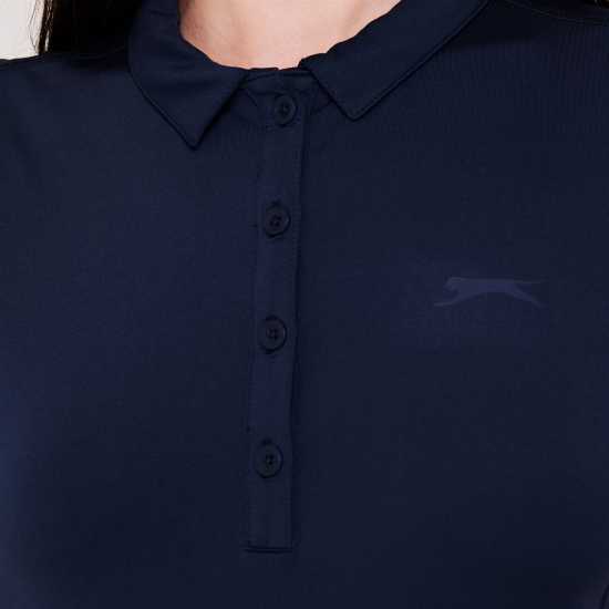 Slazenger Дамска Блуза С Яка Plain Polo Shirt Ladies  Дамски тениски с яка