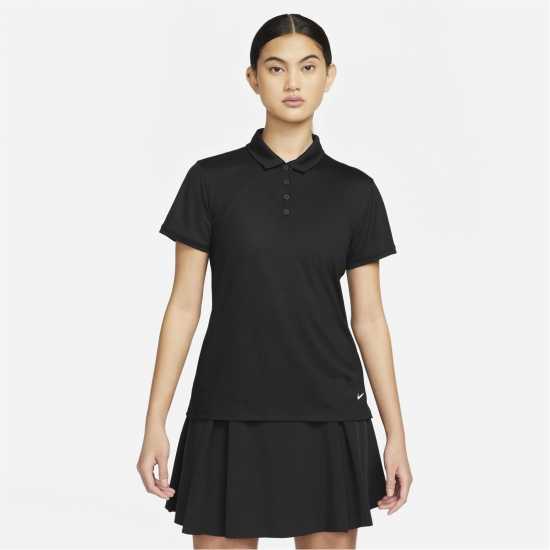 Nike Dri-FIT Victory Women's Golf Polo Черно/Бяло Дрехи за голф