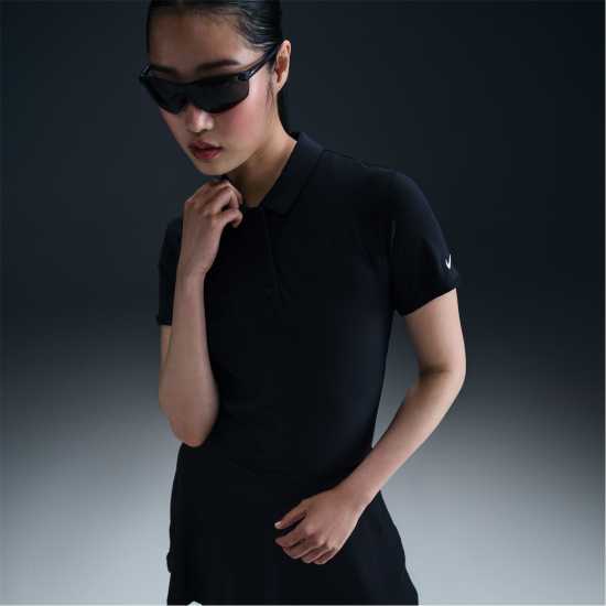 Nike Dri-FIT Victory Women's Golf Polo Черно/Бяло Дрехи за голф