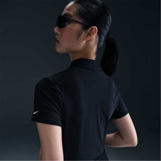 Nike Dri-FIT Victory Women's Golf Polo Черно/Бяло Дрехи за голф