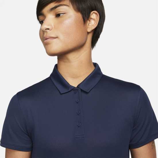 Nike Dri-FIT Victory Women's Golf Polo Синьо/бяло Дрехи за голф