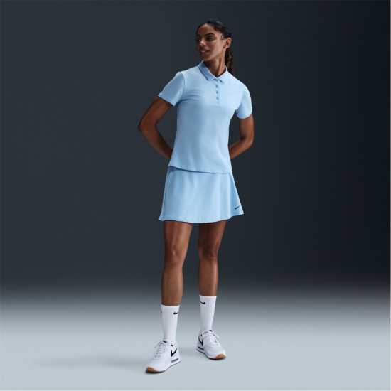Nike Dri-FIT Victory Women's Golf Polo Синьо/бяло Дрехи за голф