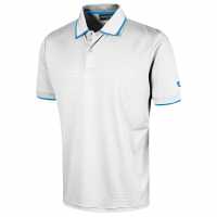 Island Green Golf Hexagon Knit Polo Shirt Men's White Мъжки тениски с яка