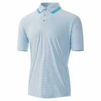 Island Green Green Golf Short Sleeve Jacquard Knit Performance Polo Sky Blue Мъжки тениски с яка