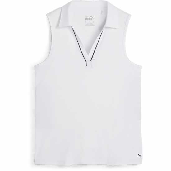 Puma Блуза С Яка W Cloudspun Piped Sl Polo Shirt Womens White Glow 